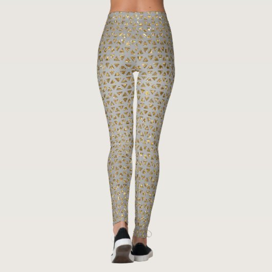 Funkelnd Leggings aus Gold (Rückseite)
