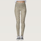 Funkelnd Leggings aus Gold (Vorderseite)