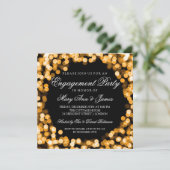 Funkelnd Leuchten der Einsatzpartei Einladung (Stehend Vorderseite)