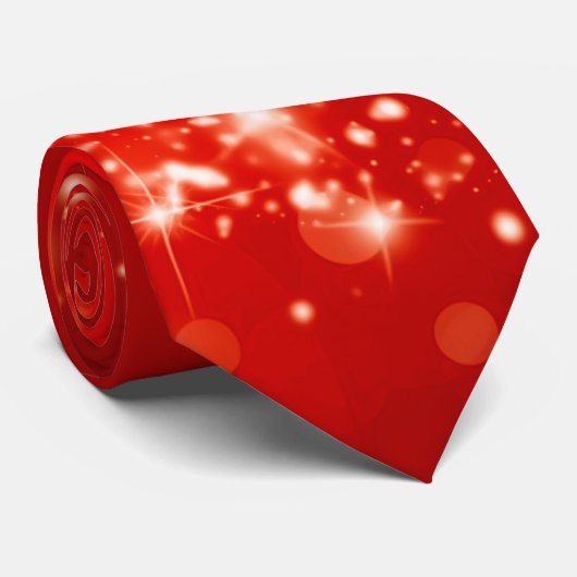 Funkelnd Lichtstrudelrot + Ihre Ideen Krawatte (Gerollt)