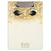 Funkelnd Lights Gold Makeuyes Lashes Modern Klemmbrett (Vorderseite)
