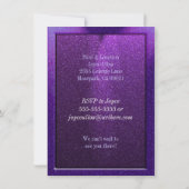 Funkelnd Lila 30 und Kokette Einladungen zum Gebur (Rückseite)