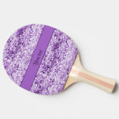 Funkelnd lila Glitzer Tischtennis Schläger (Seitenansicht)