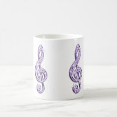 Funkelnd lila Musiknote Kaffeetasse (Mittel)