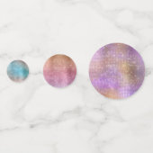 Funkelnd Lila PInk Aqua Glitz Konfetti (Rückseiten)