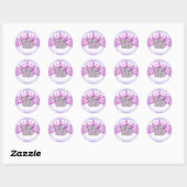 Funkelnd Lila und rosa Tiara Sticker (Blatt)