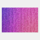 Funkelnd Lila und rosafarbener Glitzer  Geschenkpapier Set (Vorderseite 2)