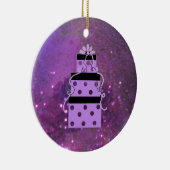 Funkelnd Lila Weihnachtspakete Keramik Ornament (Rechts)