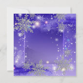 Funkelnd Lila Winter Firmenweihnachtsfest Party Einladung (Rückseite)