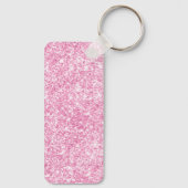 Funkelnd Luxus Light Pink Glitzer Schlüsselanhänger (Rückseite)