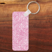 Funkelnd Luxus Light Pink Glitzer Schlüsselanhänger (Rückseite)
