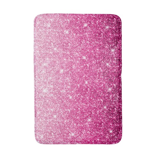 Funkelnd Luxus pink Gradient Badematte (Vorderseite Vertikal)