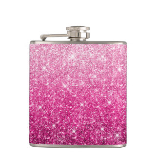 Funkelnd Luxus Pink Ombre Flachmann