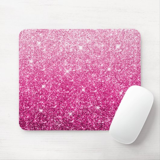 Funkelnd Luxus Pink Ombre Mousepad (Mit Mouse)
