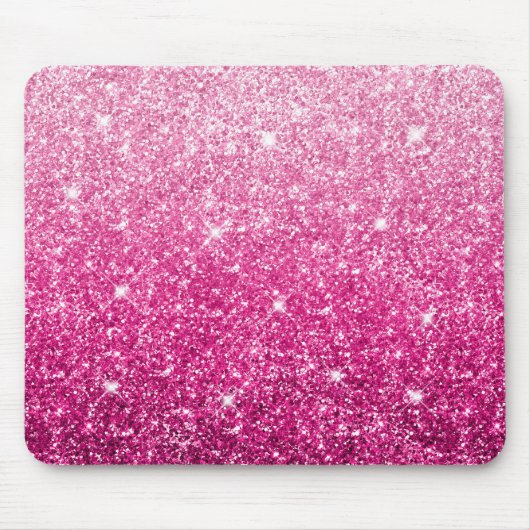 Funkelnd Luxus Pink Ombre Mousepad (Vorne)