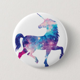 Funkelnd magischer Unicorn Button