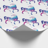Funkelnd magischer Unicorn Geschenkpapier (Ecke)