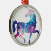 Funkelnd magischer Unicorn Silbernes Ornament (Rechts)