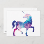 Funkelnd magisches Einhorn Postkarte (Vorne/Hinten)