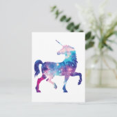 Funkelnd magisches Einhorn Postkarte (Stehend Vorderseite)