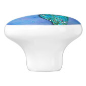 Funkelnd Meerjungfrau Fin Schwanz verzaubert Keramikknauf (Seitenansicht)