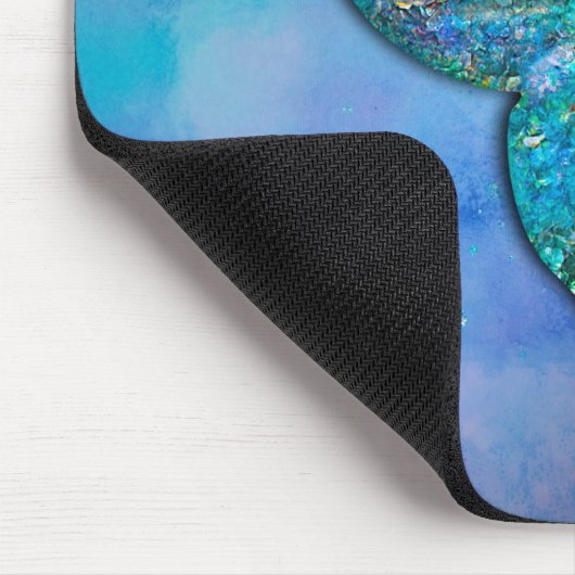 Funkelnd Meerjungfrau Fin Schwanz verzaubert Mousepad (Ecke)