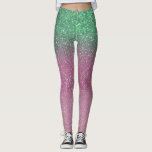 Funkelnd Mermaid Green Berry Pink Glitzer Ombre Leggings<br><div class="desc">Dieses niedliche Design ist perfekt für die trendige und stilvolle Frau. Es verfügt über ein Imitat gedruckt funkelnd mermaid grün und berry rosa Glitzer ombre Design. Es ist modern, elegant und modern. ***WICHTIGE HINWEIS FÜR DESIGN: Für individuelle Designanfragen, wie z.B. passende Produktanfragen, Farbänderungen, Platzierungsänderungen oder andere Änderungswünsche, klicken Sie bitte...</div>