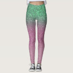 Funkelnd Mermaid Green Berry Pink Glitzer Ombre Leggings<br><div class="desc">Dieses niedliche Design ist perfekt für die trendige und stilvolle Frau. Es verfügt über ein Imitat gedruckt funkelnd mermaid grün und berry rosa Glitzer ombre Design. Es ist modern, elegant und modern. ***WICHTIGER HINWEIS FÜR DIE ENTWICKLUNG: Für individuelle Designanfragen, wie z. B. passende Produktanfragen, Farbänderungen, Platzierungsänderungen oder andere Änderungswünsche, klicken...</div>