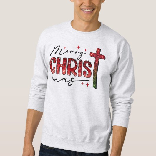 Funkelnd Merry ChrisTmas Sweatshirt (Vorderseite)