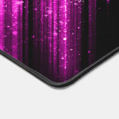 Funkelnd Metall, heißer Nebel, rosa, Zickzack Schreibtischunterlage (Ecke)