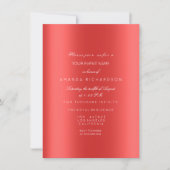 Funkelnd Metallic Gold Black Confetti Ruby Red Einladung (Vorderseite)