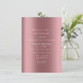 Funkelnd Metallic Gold Black Sepia Confetti Rose Einladung (Stehend Vorderseite)