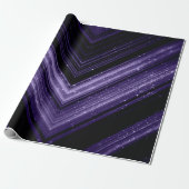Funkelnd metallische ultraviolette Galaxie Zickzac Geschenkpapier (Ungerollt)