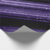 Funkelnd metallische ultraviolette Galaxie Zickzac Geschenkpapier (Ecke)