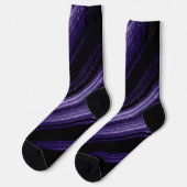 Funkelnd metallische ultraviolette Galaxie Zickzac Socken (Linkes Detail)