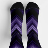 Funkelnd metallische ultraviolette Galaxie Zickzac Socken (Oben)