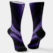 Funkelnd metallische ultraviolette Galaxie Zickzac Socken (Gewinkelt)