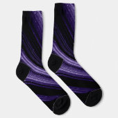 Funkelnd metallische ultraviolette Galaxie Zickzac Socken (Rechts)