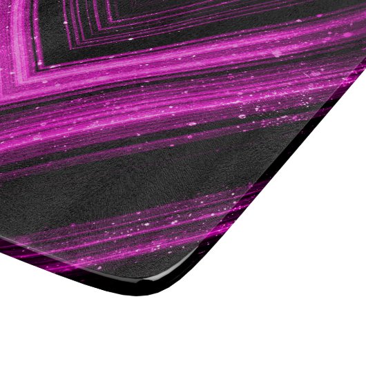 Funkelnd metallisches heißrosa Magentinschwarz Zic Schneidebrett (Ecke)