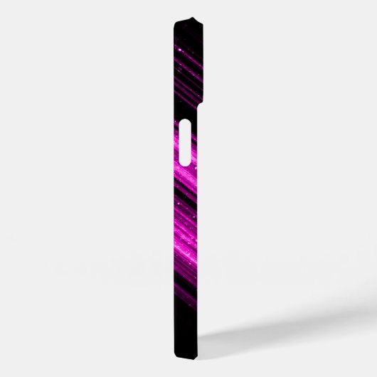 Funkelnd metallisches, heißrosa, Zickzack Monogram Case-Mate iPhone Hülle (Rückseite / Rechts)