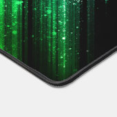 Funkelnd Metallneon-grüne Galaxie Zickzack Monogra Schreibtischunterlage (Ecke)