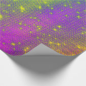 Funkelnd Miami Bright Sequin Bamboo Lila Pink Geschenkpapier (Ecke)