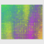 Funkelnd Miami Bright Sequin Bamboo Lila Pink Geschenkpapier (Flach)