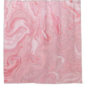 Funkelnd Modernes Rosa Korallenriff Rosa Glitzer M Duschvorhang (Vorderseite)