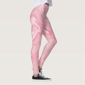 Funkelnd Modernes Rosa Korallenriff Rosa Glitzer M Leggings (Rechts)