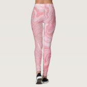 Funkelnd Modernes Rosa Korallenriff Rosa Glitzer M Leggings (Rückseite)