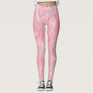Funkelnd Modernes Rosa Korallenriff Rosa Glitzer M Leggings