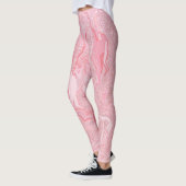 Funkelnd Modernes Rosa Korallenriff Rosa Glitzer M Leggings (Links)