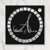 Funkelnd Monogramm A anpassbar Geschenkanhänger (Rückseite)