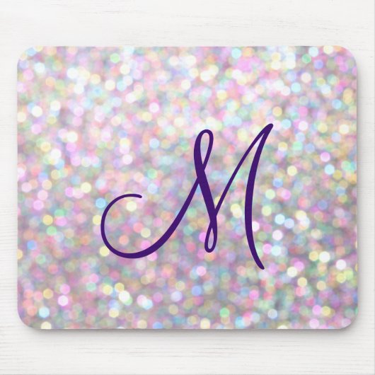 Funkelnd Monogramm-Mausunterlage Mousepad (Vorne)